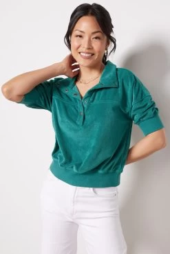 Charli Terry Snap Sweatshirt -Fashion Clothing & Accessories 0211310001 av 5