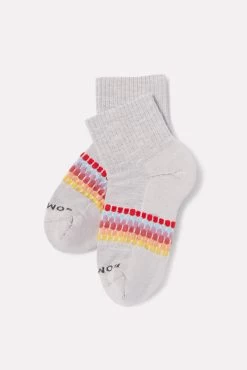 Honeycomb Stripe Quarter Sock