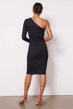 One Arm Slit Shoulder Dress -Fashion Clothing & Accessories 1022supd01030 3