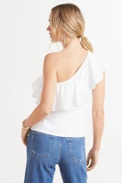 Noella Ruffle One Shoulder Top -Fashion Clothing & Accessories 2215jjr 4 1