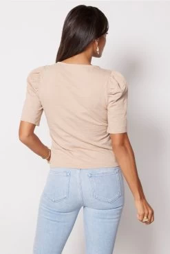 Peyton Femme Button Up -Fashion Clothing & Accessories 2245jjr taupe 4