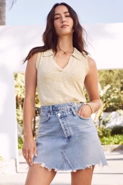 AGOLDE Criss Cross Skirt -Fashion Clothing & Accessories 231016 12a