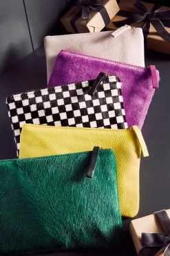 Fuchsia Leather Pouch -Fashion Clothing & Accessories 291034 04