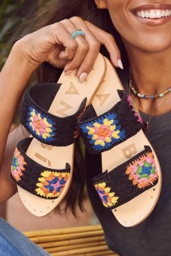 Manebi Crochet Double Strap Sandal -Fashion Clothing & Accessories 321033 22