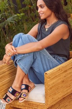 Manebi Crochet Double Strap Sandal -Fashion Clothing & Accessories 321033 23