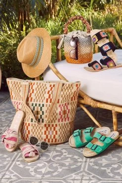 Manebi Crochet Double Strap Sandal -Fashion Clothing & Accessories 321033 28