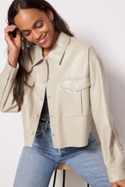 AGOLDE Vegan Leather Nyx Shirt