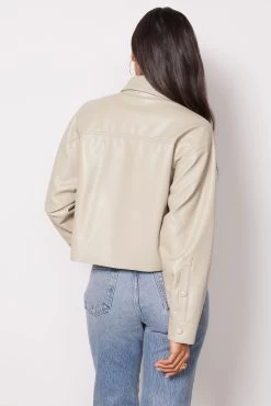 AGOLDE Vegan Leather Nyx Shirt -Fashion Clothing & Accessories a7216 1287 4