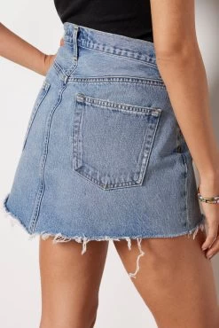 AGOLDE Parker Angled Hem Skirt -Fashion Clothing & Accessories a9108 1206 4