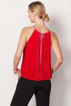 Aleaha Velvet Halter -Fashion Clothing & Accessories aleaha04 4