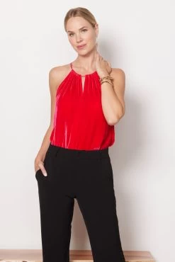 Aleaha Velvet Halter -Fashion Clothing & Accessories aleaha04 5