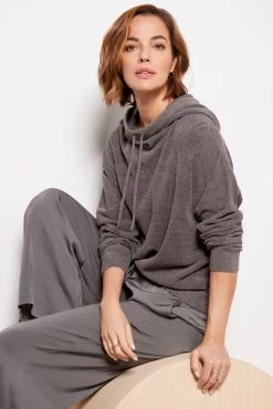 CozyChic Ultra Lite Funnel Neck Hooded Pullover