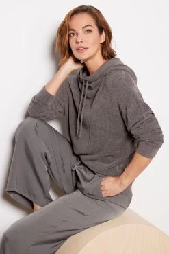 CozyChic Ultra Lite Funnel Neck Hooded Pullover -Fashion Clothing & Accessories bdwcu21611 5