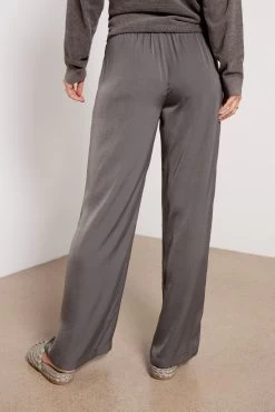 Washed Satin Paperbag Pant -Fashion Clothing & Accessories bdwes21448 3