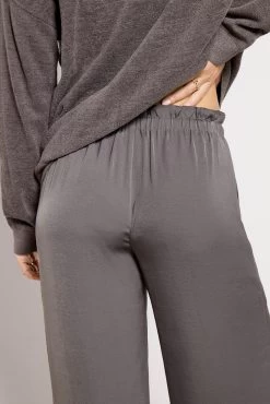 Washed Satin Paperbag Pant -Fashion Clothing & Accessories bdwes21448 4