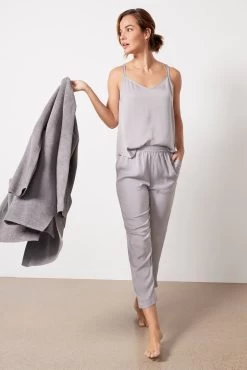 Washed Satin Tank And Pant Set -Fashion Clothing & Accessories bdwes21606 5