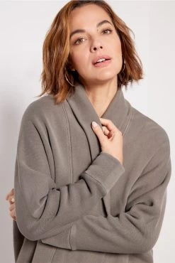 Malibu Brushed Terry Circle Cardigan -Fashion Clothing & Accessories bdwmc21234 4