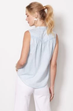Seamed Denim Shirt 10 Seamed Denim Shirt -Fashion Clothing & Accessories c1105 b04 926 4