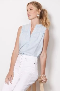 Seamed Denim Shirt 11 Seamed Denim Shirt -Fashion Clothing & Accessories c1105 b04 926 5