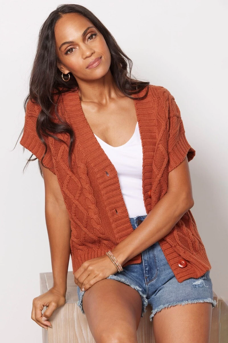 Kaia Cable Button Down Vest 3 Kaia Cable Button Down Vest