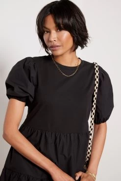 Sanctuary Poplin Mix Dress -Fashion Clothing & Accessories cd1822cjo reshoot 3