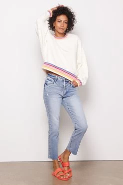 Lola Rainbow Trim Sweatshirt 9 Lola Rainbow Trim Sweatshirt -Fashion Clothing & Accessories cw9710evr cha7240 rtrostrp 3