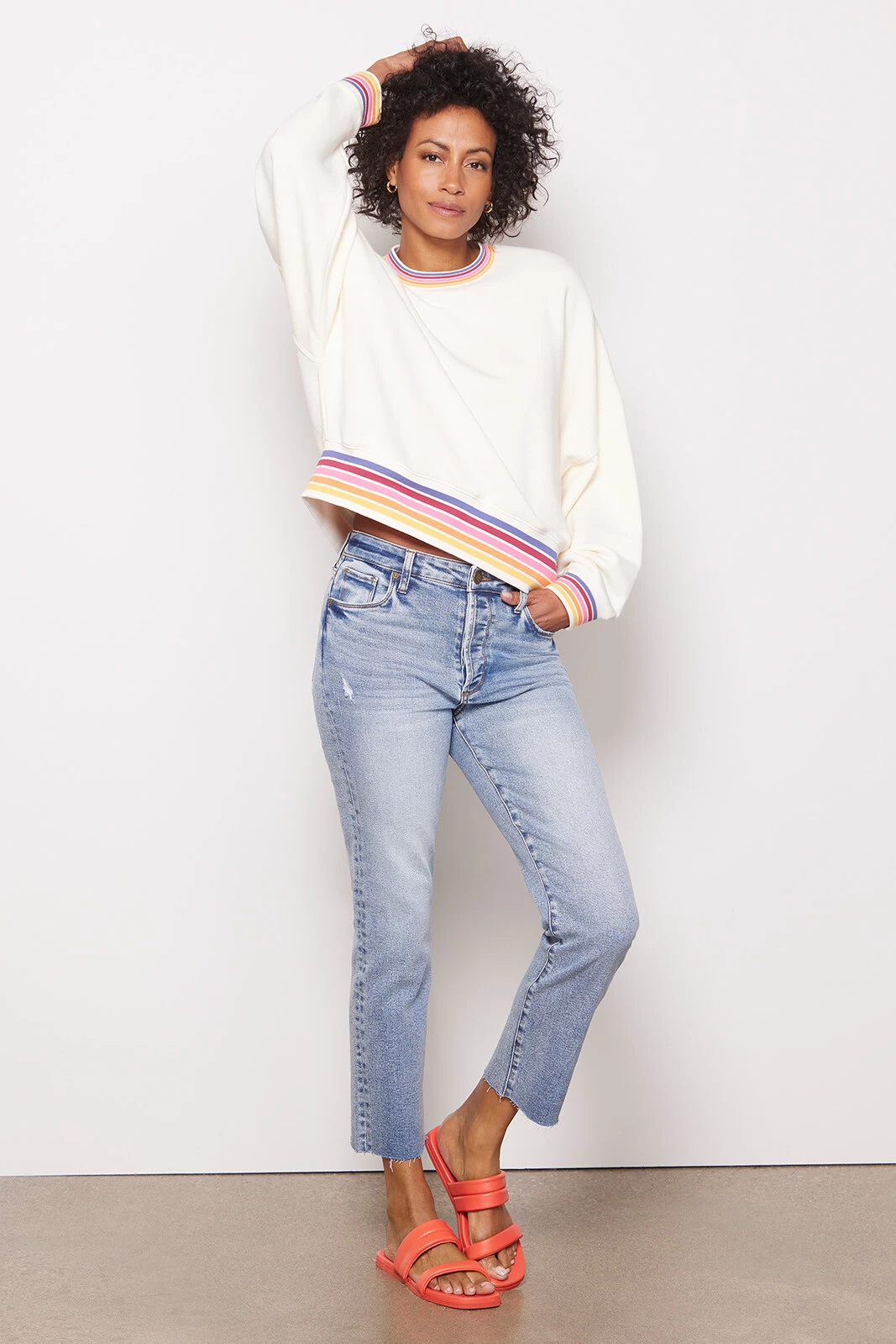 Lola Rainbow Trim Sweatshirt 5 Lola Rainbow Trim Sweatshirt - Image 3