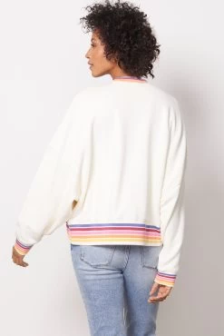 Lola Rainbow Trim Sweatshirt 10 Lola Rainbow Trim Sweatshirt -Fashion Clothing & Accessories cw9710evr cha7240 rtrostrp 4