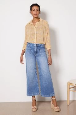 Emma Ikat Chiffon Top -Fashion Clothing & Accessories ew864 mod 3