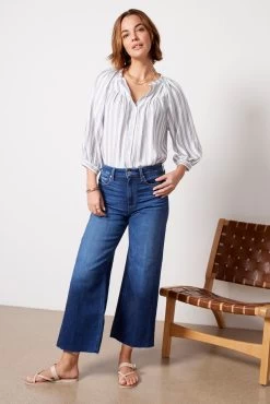 Leah Seamed Stripe Top -Fashion Clothing & Accessories ew889 mod 3