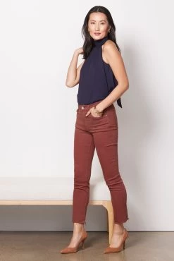 Tie Neck Flare Top -Fashion Clothing & Accessories f119ltst00434 3