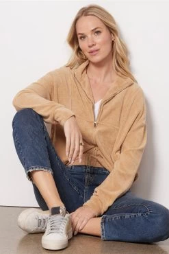 Terry Cloth Track Zip Up