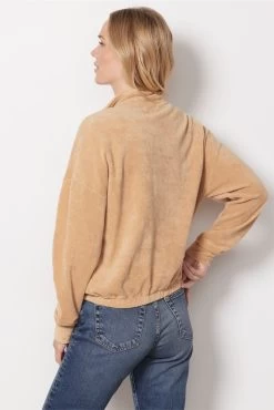 Terry Cloth Track Zip Up -Fashion Clothing & Accessories hj0271 4