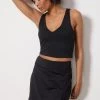 Beyond Yoga Heather Rib Fresh Cut Cropped Tank -Fashion Clothing & Accessories hr4645 b 1