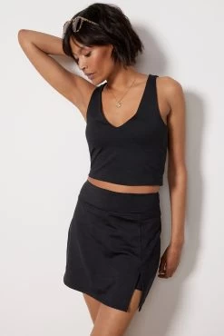 Beyond Yoga Heather Rib Fresh Cut Cropped Tank