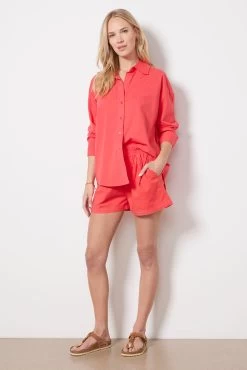 Stretch Poplin Shirt -Fashion Clothing & Accessories ht1218 2 3