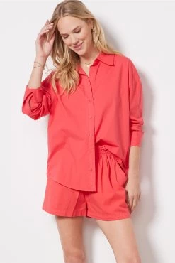 Stretch Poplin Shirt -Fashion Clothing & Accessories ht1218 2 5
