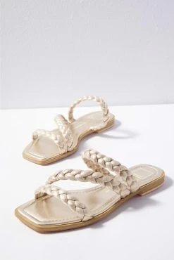 Dolce Vita Iman Braided Slide -Fashion Clothing & Accessories iman gold 3