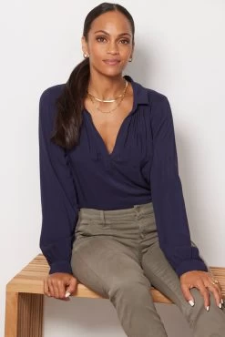 Velvet Josey Collar Blouse -Fashion Clothing & Accessories josey05 5