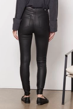 Exposed Button Coated Mia Skinny -Fashion Clothing & Accessories kp0984ma6 reshoot 3