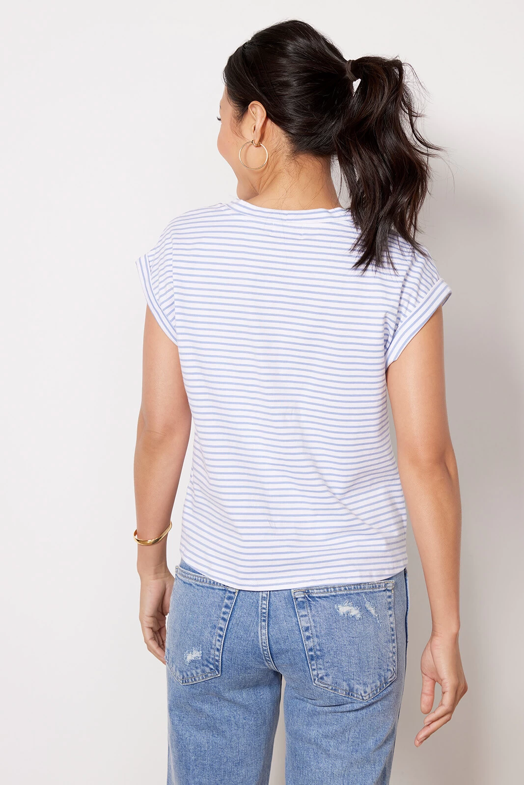 Mora Stripe Twist Front Tee 6 Mora Stripe Twist Front Tee - Image 4