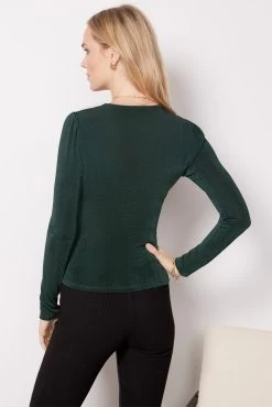 Marla Surplice Top -Fashion Clothing & Accessories ktp117526 e sl green 4 1