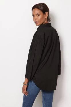 Cool Cotton Tunic Shirt -Fashion Clothing & Accessories mdl3748 black 4