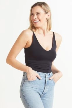 FREE PEOPLE Seamless V Neck Cami