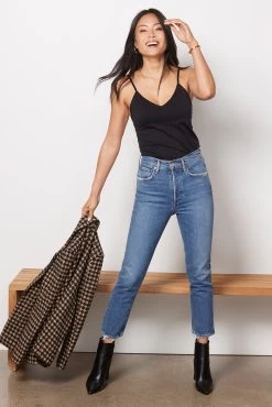 Adelaid Seamless Cami -Fashion Clothing & Accessories pt221686e black reshoot 5