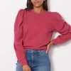 Isla Long Sleeve Sweatshirt -Fashion Clothing & Accessories pt224860e pink 1 1