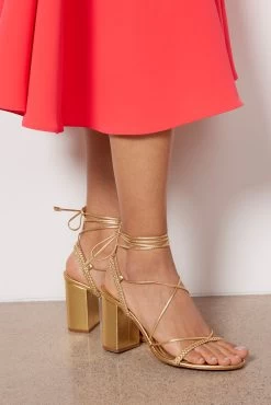 Schutz Maxima Block Heel Sandal -Fashion Clothing & Accessories s211890041 onmodel 1