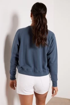 Spiritual Gangster Bridget Eyelet Sweatshirt -Fashion Clothing & Accessories sp30417s02 4