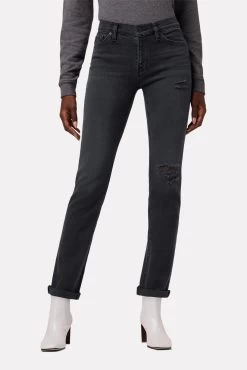 Hudson Nico Mid-Rise Straight Ankle Jean W/ Roll