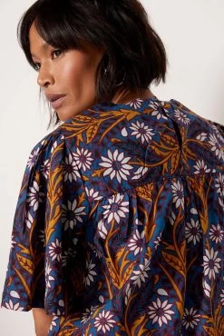 Bella Floral Top -Fashion Clothing & Accessories tl1114a dra 5